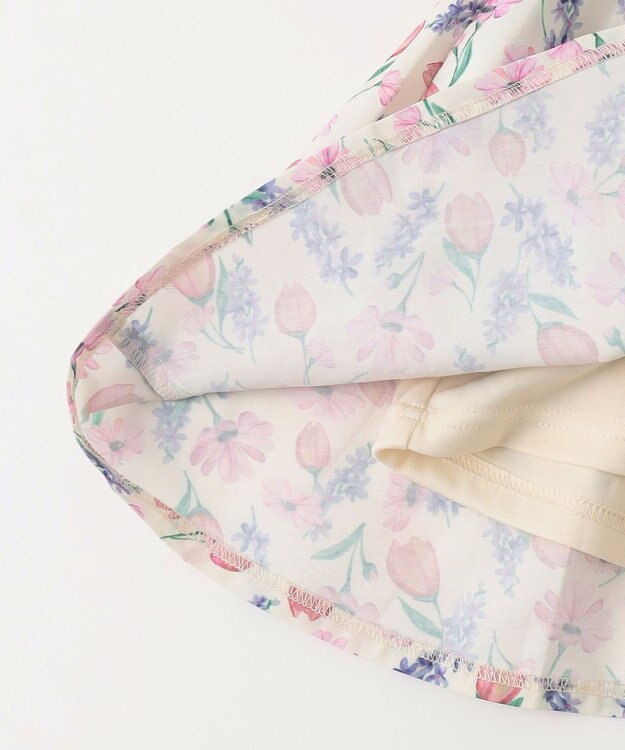 ANY KIDS 花柄 スカパン オフホワイト系花柄