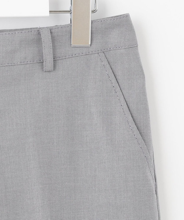 J.PRESS LADIES 【洗える・撥水・防汚】コットンFITTYシャーク テーパード パンツ ライトグレー系