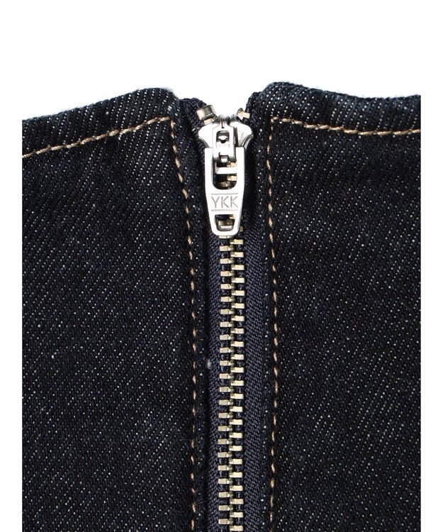 earth music&ecology フロントジップデニムパンツ Indigo