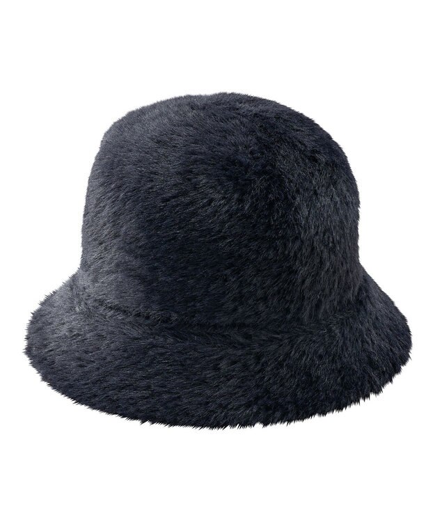 MOONBAT estaa ボリュームヘアリーサーモ バケットハット／サイズ調整可／手洗い ブラック