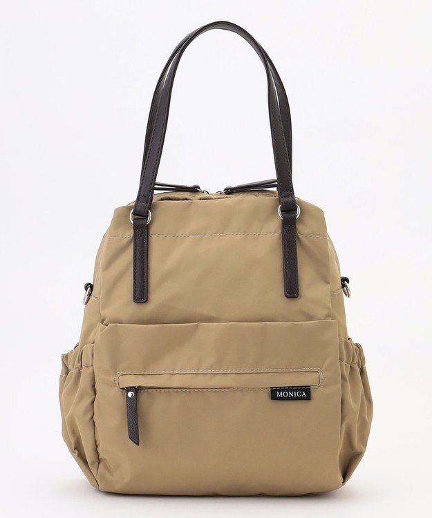 LA BAGAGERIE 【MONICA】ポーチ付き4WAYリュックサック ベージュ