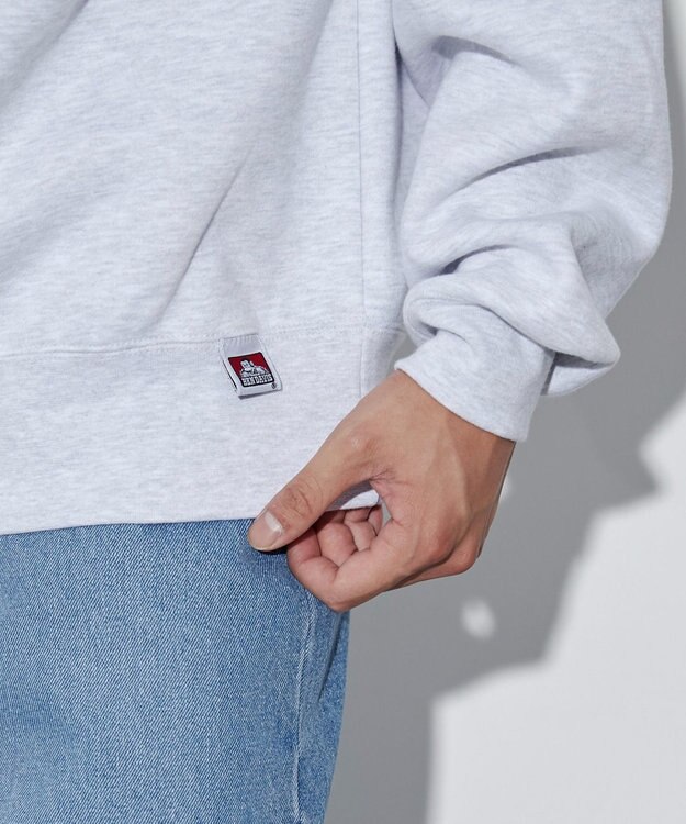 WEGO 【ユニセックス着用ITEM/裏起毛】別注BENDAVISワンポイントプルオーバー アッシュグレー