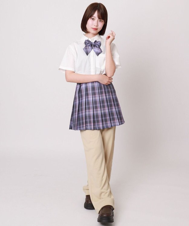 WEGO 【SCHOOLITEM/ウエストゴム】イージーストレートスウェットパンツ ベージュ