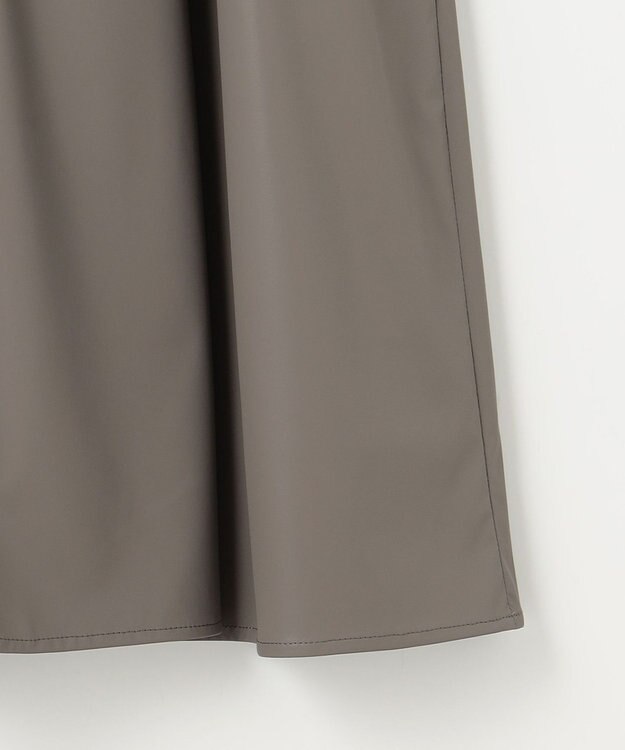 組曲 レザーライクライト タックギャザースカート モーヴグレー系