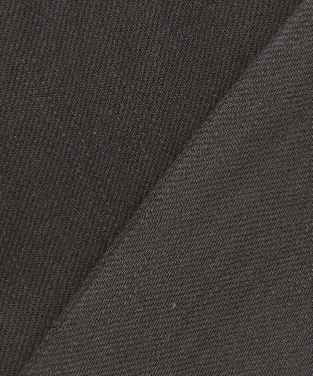 ICB 【吸水速乾機能付き】ペーパーコットンリネンツイル　ノーカラージャケット チャコール系