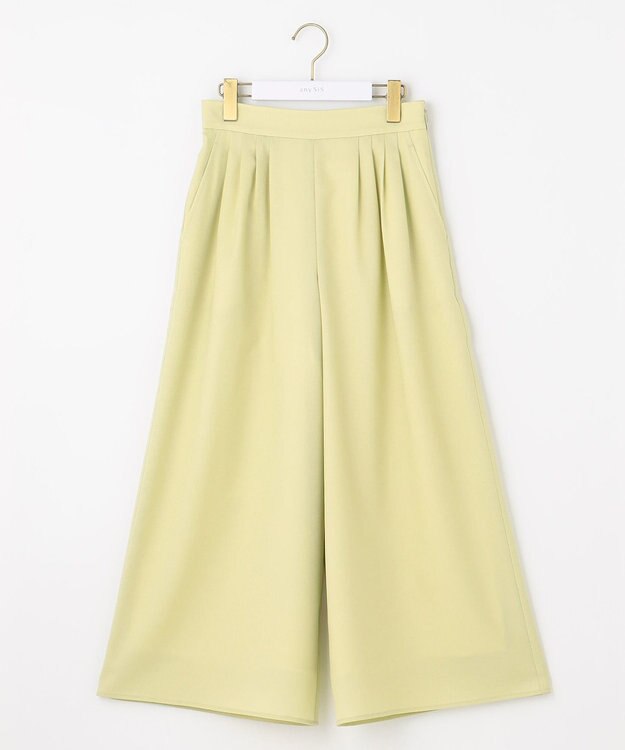ANY SIS L 【接触冷感・UVカット・速乾】スムージーポリエステルタックフレア パンツ 【WEB限定】ライム