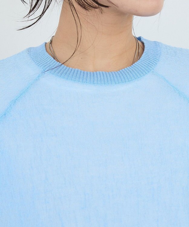 CRAFT STANDARD BOUTIQUE ジョーゼットシアーニットプルオーバー Blue