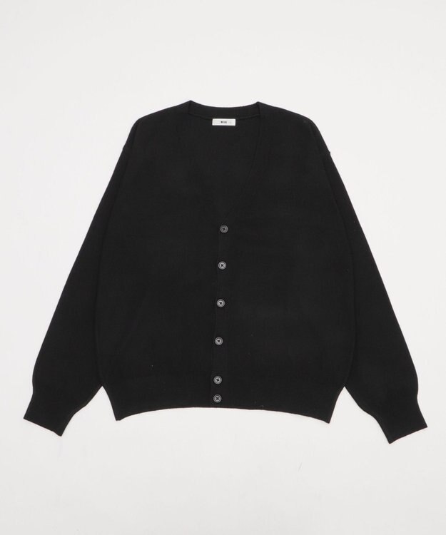 WEGO 【WEB限定/2025年秋冬新作//洗濯可/MLサイズ展開/ユニセックス着用ITEM】ドロップショルダーカーディガン ブラック