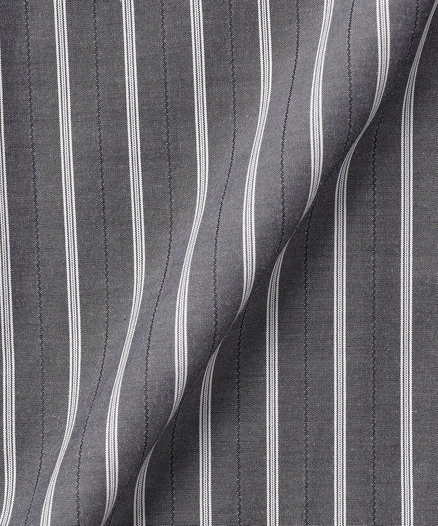 J.PRESS LADIES S TC ハイカウントストライプ シャツ ワンピース チャコールストライプ系