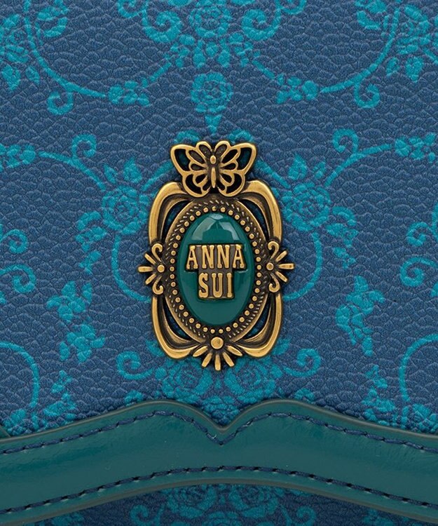 ANNA SUI リーブル 内Lファスナー二つ折り財布 ネイビー