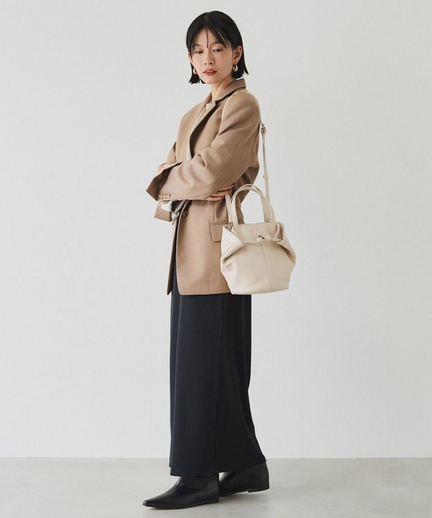 russet レザー2WAYミニトートバッグ(CE-1643) Ivory