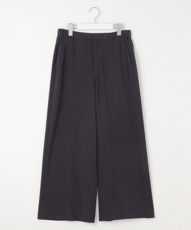 自由区 【洗える・XSサイズあり】ライト2WAYストレッチワイド パンツ ネイビー系