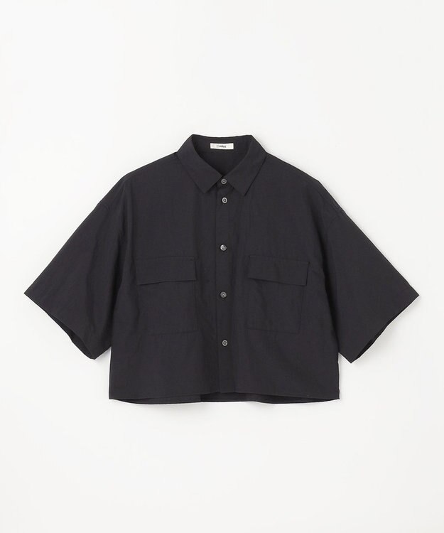 NAVE 【ReNAVE・洗える/撥水加工/接触冷感/UVケア/セットアップ】ナイロンタスラン シャツ ブラック系