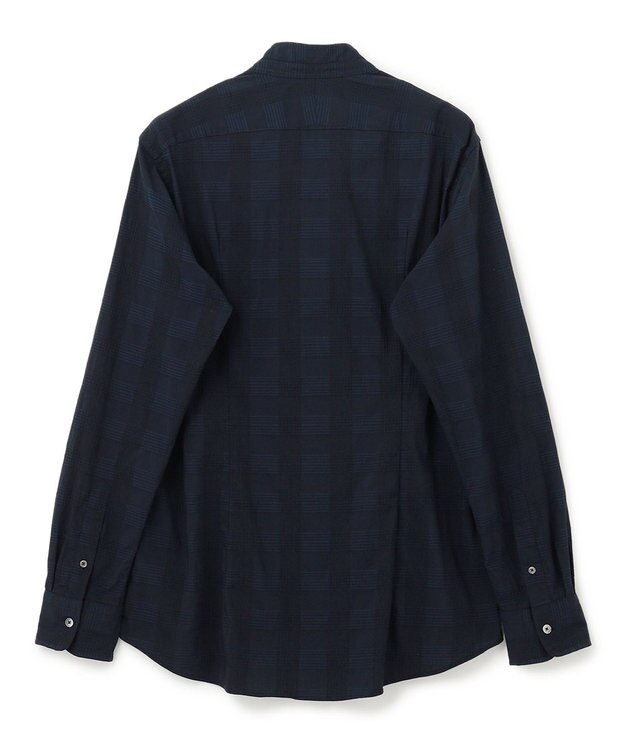JOSEPH HOMME 【WEB・一部店舗限定】ドビーチェックストレッチ　ウイングカラーシャツ ネイビー系