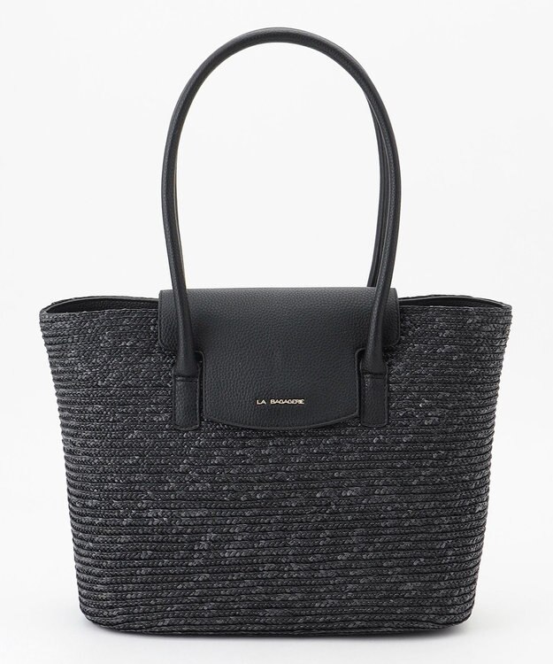 LA BAGAGERIE フラップかごトートバッグ ブラック
