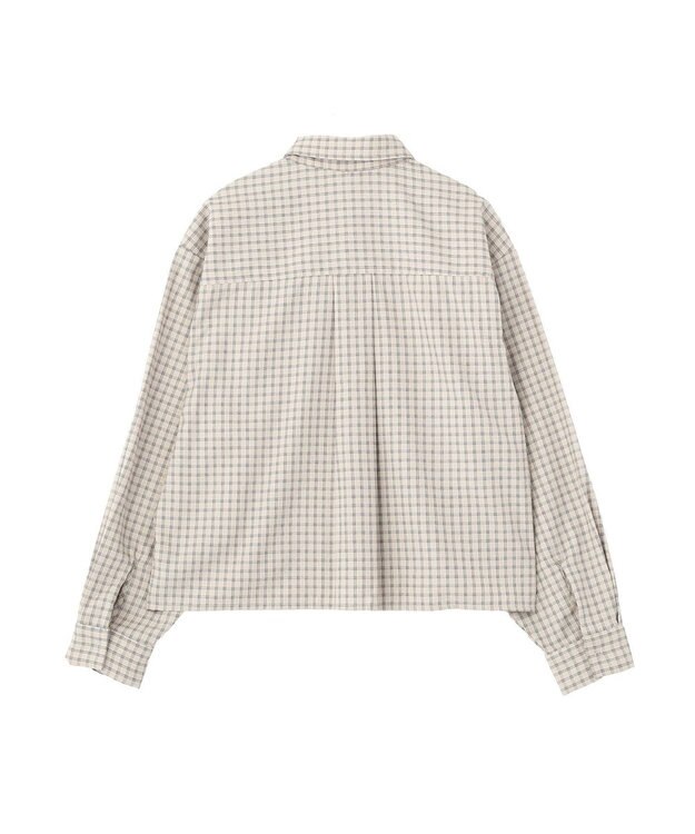 AMERICAN HOLIC ミニチェックショート丈シャツ Ivory