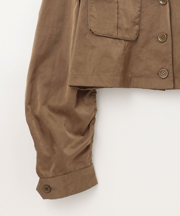 GRACE CONTINENTAL クロップドミリタリージャケット カーキ