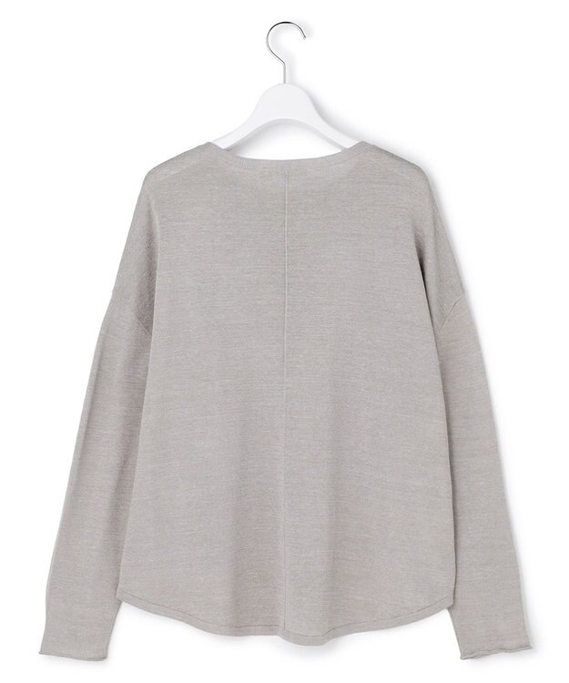 ICB 【先行予約】リネンレーヨンハイゲージ プルオーバーニット オリーブグレー