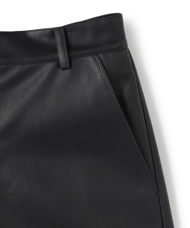 uncrave フェイクレザー バミューダパンツ ブラック