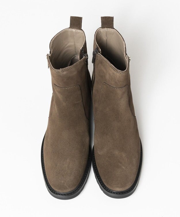 BONTRE 【UNISA/ウニサ】サイドジップショートブーツ ブラウン