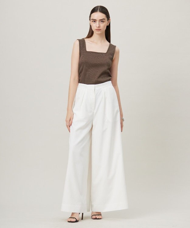 ICB 【一部カラーのみ接触冷感・洗える】UnleashLite タックパンツ オフホワイト系