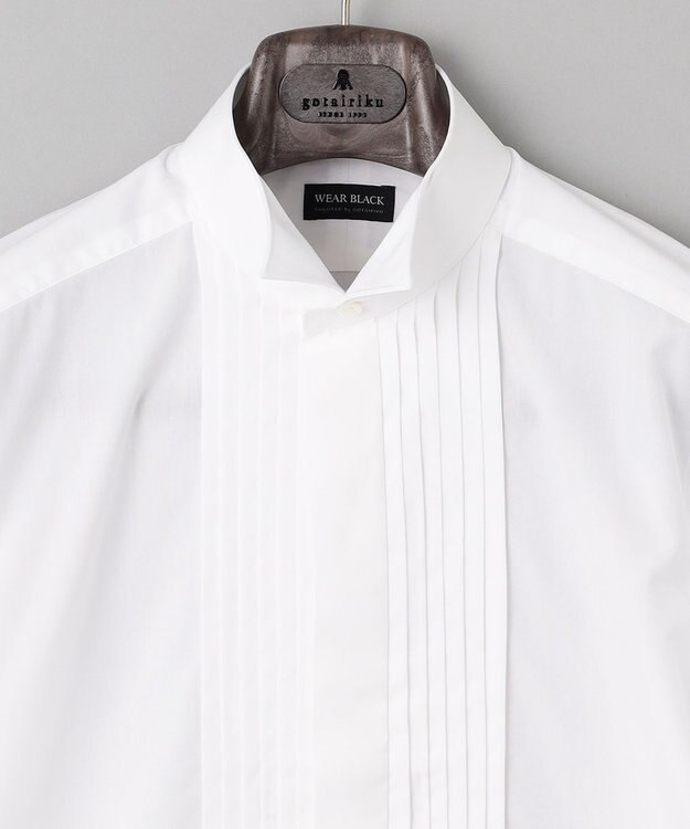 GOTAIRIKU 【WEAR BLACK】ブザム比翼ウィングカラー ドレスシャツ ホワイト系