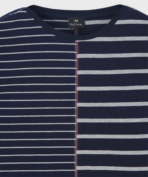 Paul Smith リラックス ボーダー 半袖Tシャツ ネイビー