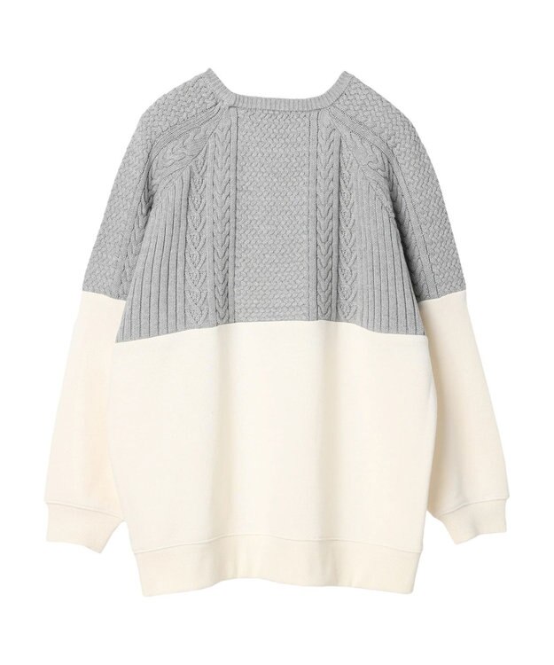 CRAFT STANDARD BOUTIQUE ニットドッキング裏毛プルオーバー Light Gray Mixture