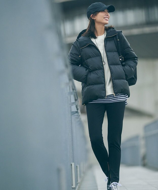 23区 【洗える】ストレッチポンチ レギンス ブラック系