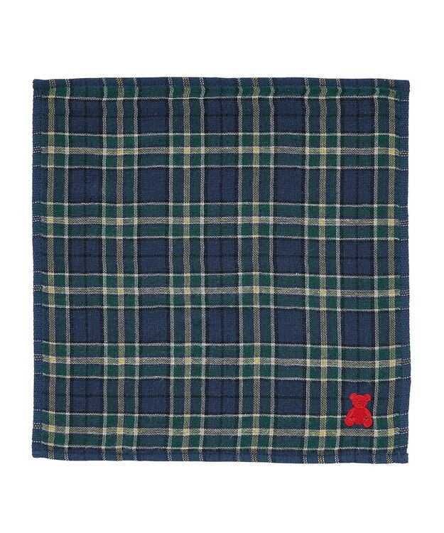 MIKI HOUSE HOT BISCUITS 【ふわはだたおる】タオルハンカチ 紺