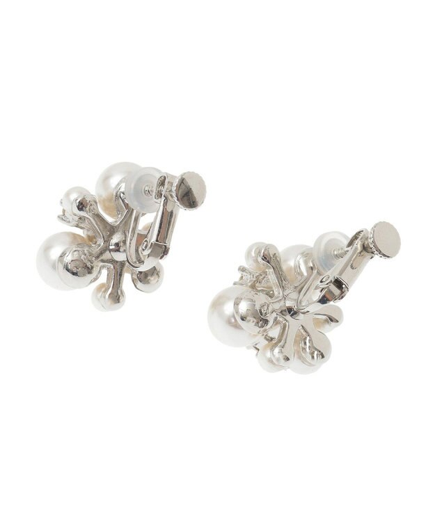 YECCA VECCA パールビジューイヤリング Silver