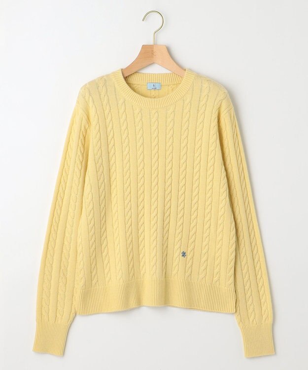 組曲 カシミヤブレンドバルキーケーブル ニット イエロー系