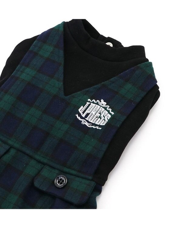 PET PARADISE J.PRESS スカートつなぎ ブラックウォッチ 小型犬 -