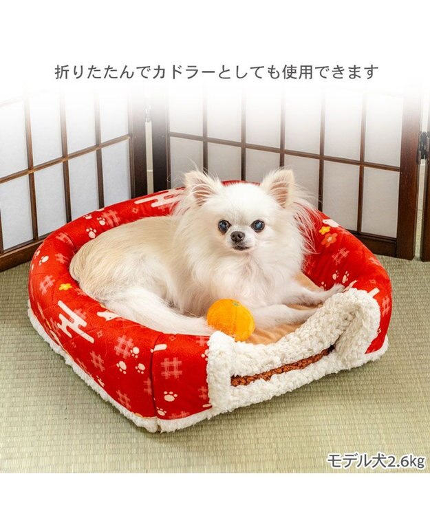 PET PARADISE ペットパラダイス こたつ ハウス 《千鳥柄》 Ｍ レッド