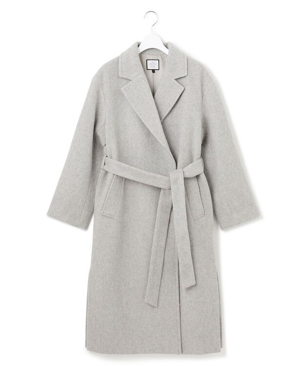 J.PRESS YORK STREET 【WOMEN】メルトン ガウンコート ライトグレー系