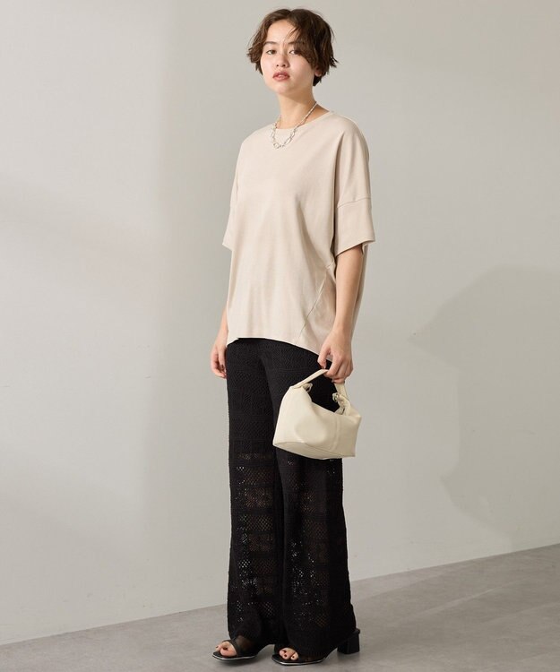 AMERICAN HOLIC 【新色追加】【接触冷感】コクーンシルエットカットソー Light Beige