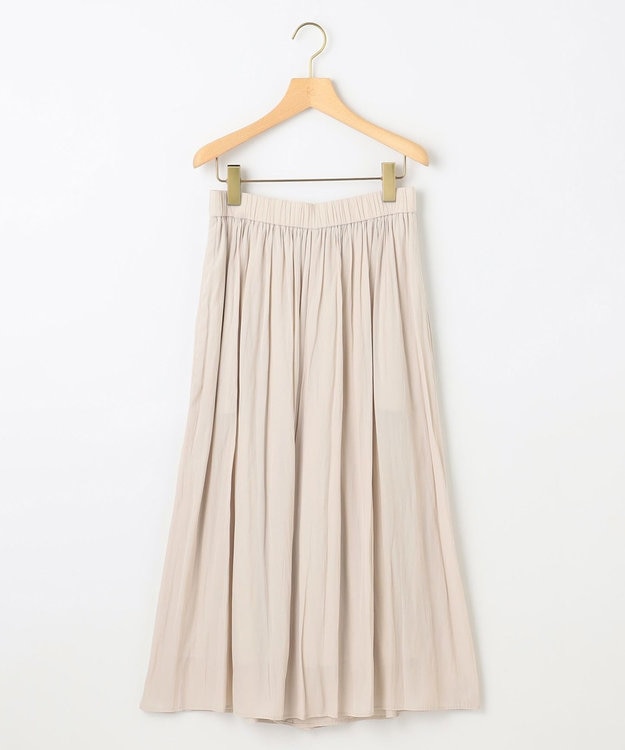 組曲 L 【WEB限定カラーあり】ギャザーライトデシン パンツ アイボリー系