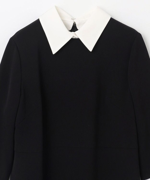 GRACE CONTINENTAL ダブルクロスドレス バイカラー