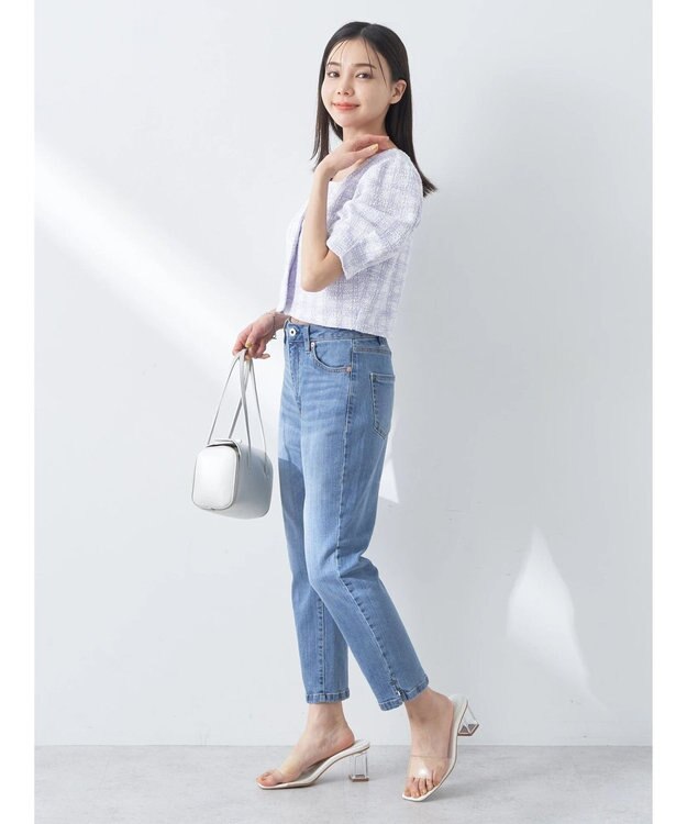 earth music&ecology ＳＥＴ２点　カットソーツィードアンサンブル Light Purple