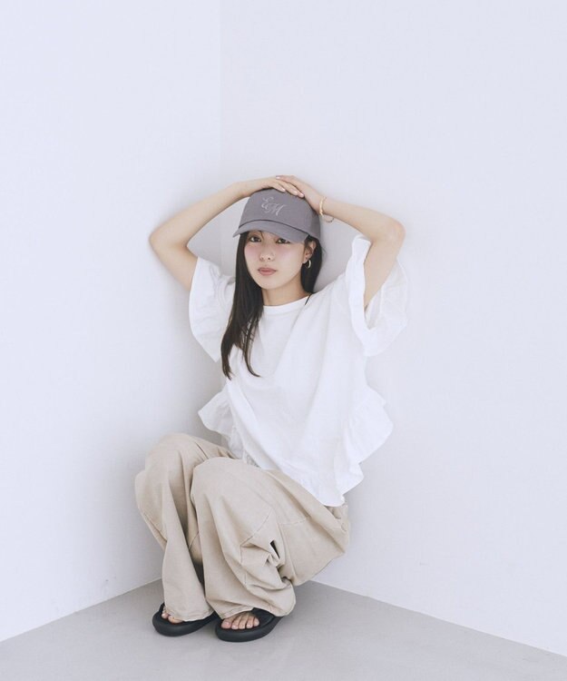 earth music&ecology 【UVカット】アソートロゴCAP Gray