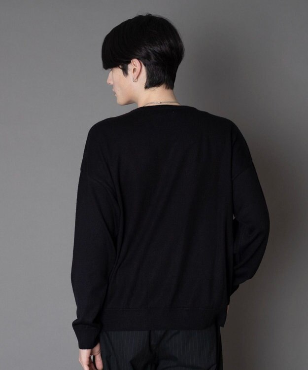 WEGO アクセ付きワンポイントニットプルオーバー（LS） ブラック