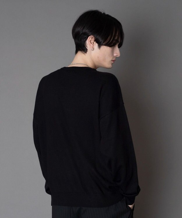 WEGO アクセ付きワンポイントニットプルオーバー（LS） ブラック