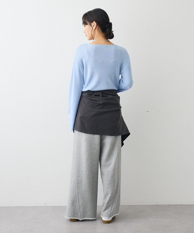 CRAFT STANDARD BOUTIQUE ボートネックニットプルオーバー Light Blue