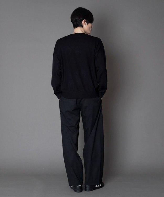 WEGO アクセ付きワンポイントニットプルオーバー（LS） ブラック