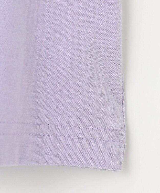 ANY KIDS 刺繍 オン・オフショルダー Tシャツ ラベンダー