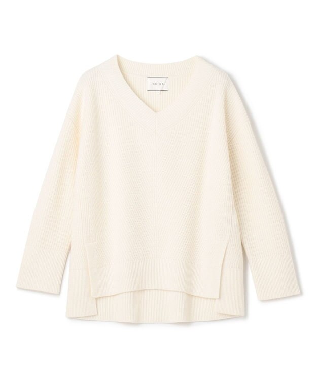 BEIGE， 【S-size】VARENNE / オーバーサイズニット Ecru