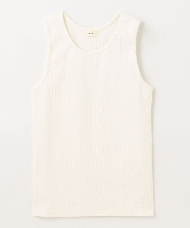 NAVE 【Nave　洗える】ベアテレコタンクトップ ホワイト系