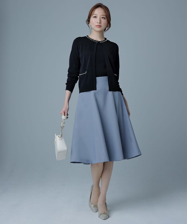 ANY SIS 【AIコラボ】サイドボタンフレア スカート ライトブルー