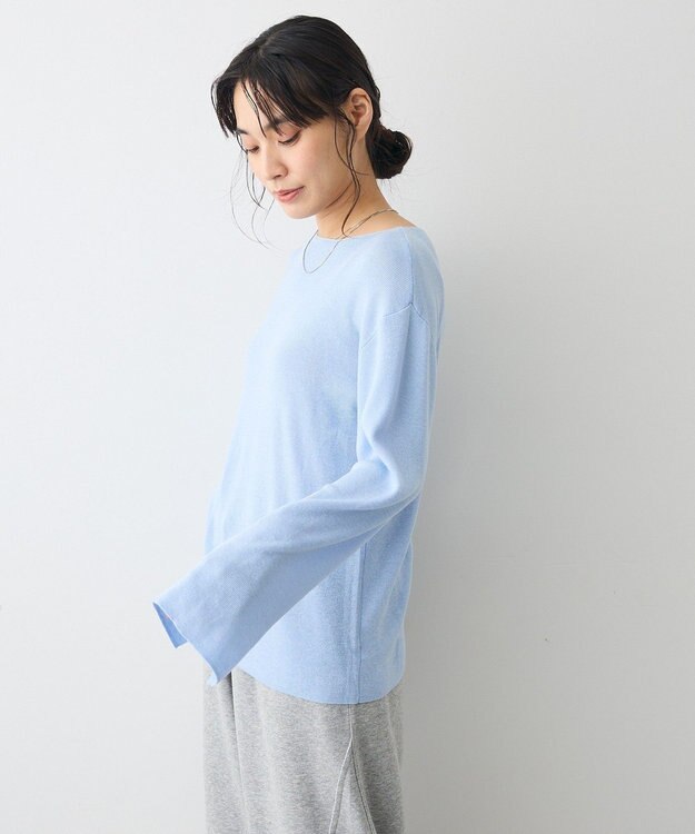 CRAFT STANDARD BOUTIQUE ボートネックニットプルオーバー Light Blue