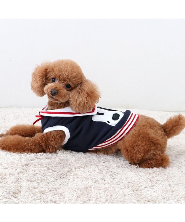 PET PARADISE リサとガスパール セーラー フリース ベスト 小型犬 ネイビー